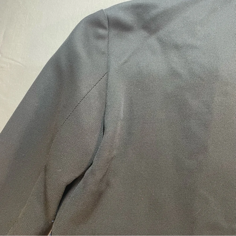 J Crew Tipped Twill Blazer Jacket w/ Mandarin Collar; Black/Navy - Womens Size 4